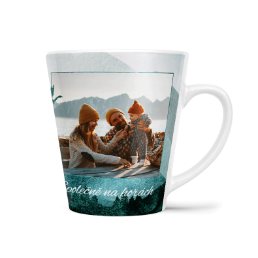Fotohrnček latte malý - originálny darček - Hory